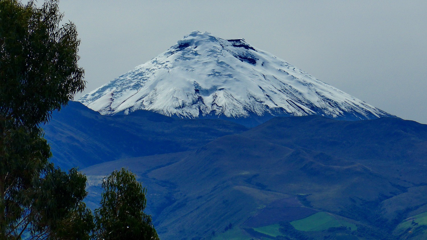 Cotopaxi seen from the way to the basecamp of Corazon